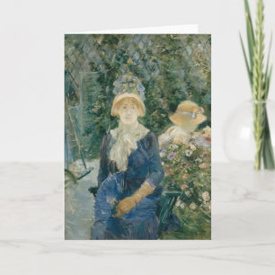Tarjeta Mujer en un jardín   Berthe Morisot