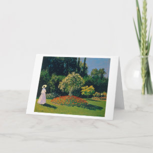 Tarjeta Mujer en un jardín, Monet