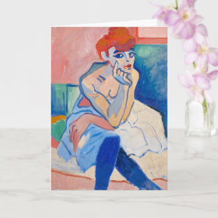 Tarjeta Mujer en una camisa Andre Derain