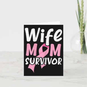 Tarjeta Mujer Esposa Madre Sobreviviente Orgullosa Apoyado