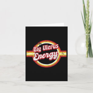 Tarjeta Mujer feminista Uterus Energy Retro