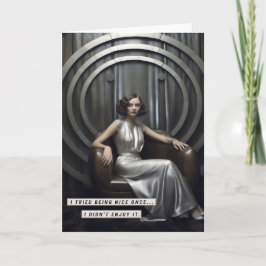 Tarjeta Mujer fresca de arte vintage