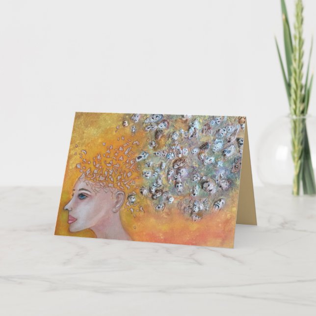 Tarjeta Mujer fuerte del arte original de Voices (Anverso)