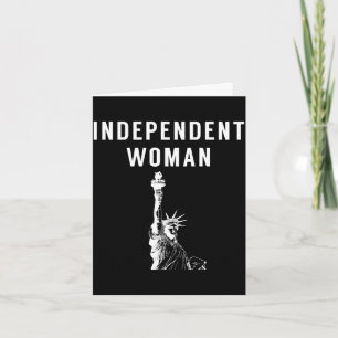 Tarjeta Mujer independiente - camiseta divertida del 4 de