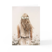 Mujer Joven En Campo De Daisy