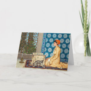 Tarjeta Mujer joven leyendo Osman Hamdi Bey