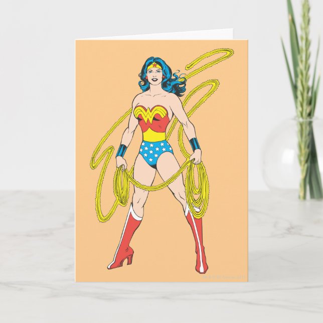 Tarjeta Mujer Maravilla sostiene Lasso 5 (Anverso)