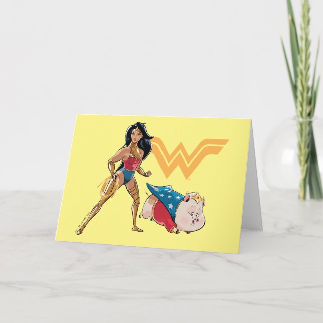 Tarjeta Mujer Maravilla y PB (Anverso)