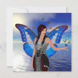 Tarjeta Mujer mariposa
