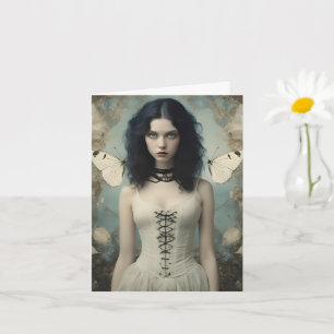 Tarjeta Mujer mariposa gótico, todas las ocasiones