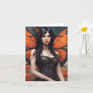 Tarjeta Mujer mariposa, todas las ocasiones