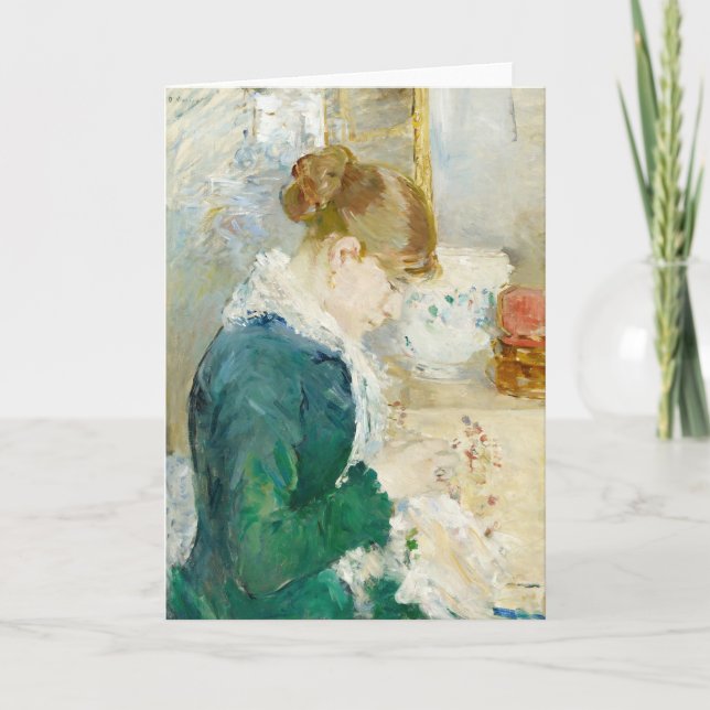 Tarjeta Mujer masticando | Berthe Morisot (Anverso)