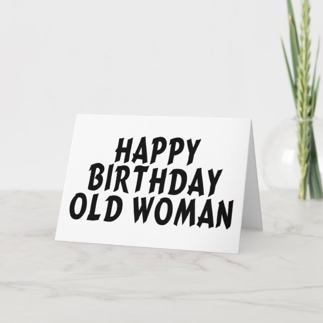 Tarjeta Mujer mayor cumpleaños (Anverso)