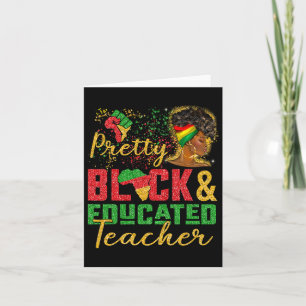 Tarjeta Mujer Negra Afro Chica Bonito Negro Y Educar A La