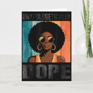 Tarjeta Mujer negra afro retro sin disculpas