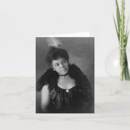 Tarjeta Mujer negra con cesto cardíaco