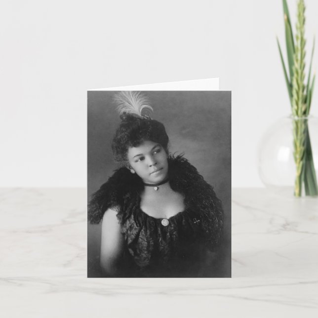 Tarjeta Mujer negra con cesto cardíaco (Anverso)