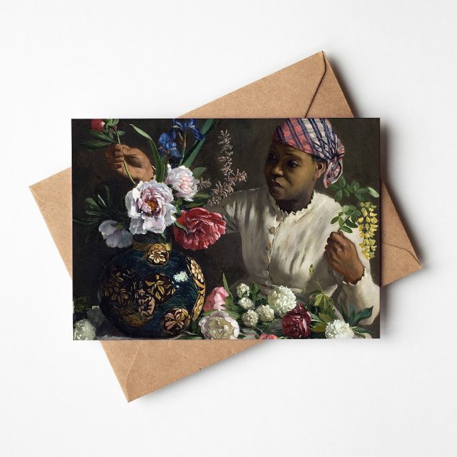 Tarjeta Mujer negra con peones | Fré dé ric Bazille (Subido por el creador)