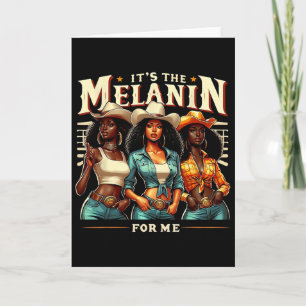 Tarjeta Mujer Negra Retro Es La Melanina Para Mí Camiseta