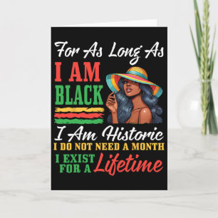 Tarjeta Mujer Negra Soy Negra Soy Histórica No Necesito