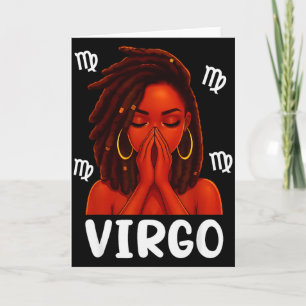 Tarjeta Mujer Negra Virgo Locd Rezar Cristiano Zodiaco Nac