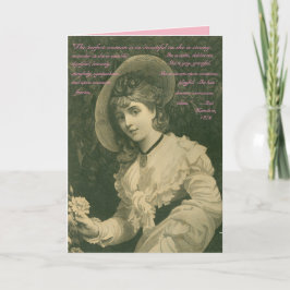 Tarjeta Mujer perfecta—Cita victoriana