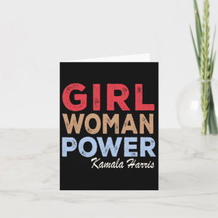 Tarjeta Mujer Poder Kamala Harris Retro Vintage
