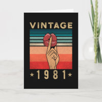 Mujer retro regalo de cumpleaños de 1981
