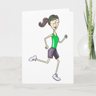 Tarjeta Mujer trotando