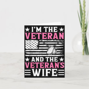 Tarjeta Mujer veterana y esposa de veterano madre veterana