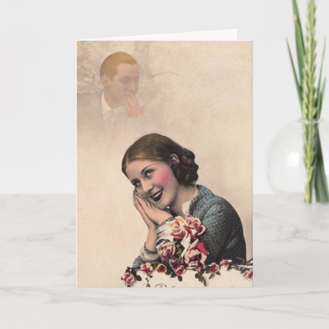 Tarjeta Mujer vintage (Anverso)