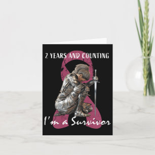 Tarjeta Mujeres 2 años sin cáncer Cáncer de mama rosa sin 
