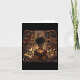 Tarjeta Mujeres Afro Melanina Educadas Leyendo Libro Su Hi