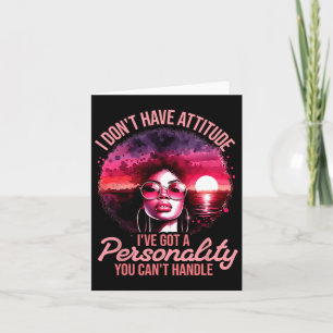 Tarjeta Mujeres afro orgullo negro Chica afroamericana