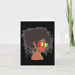 Tarjeta Mujeres afroamericanas melaninas negras Reina Ju