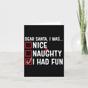 Tarjeta Mujeres Bonito Travieso Me Divertí Divertido Santa