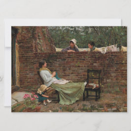 Tarjeta Mujeres Chateando sobre la pared del jardín (Gossi