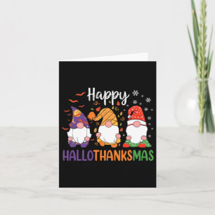 Tarjeta Mujeres Chicas de Halloween de Cute Gnomes Fall Fe