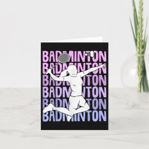 Tarjeta Mujeres Chicas del transbordador Badminton