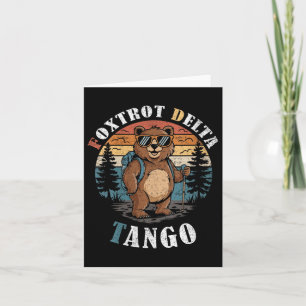Tarjeta Mujeres con Foxtrots Deltas Tangos Funny Bear V-ne
