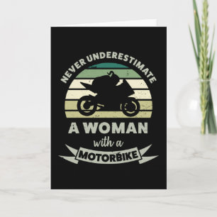 Tarjeta Mujeres con una Motocicleta Regalos Divertidos Esp