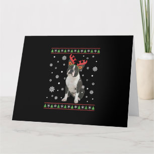 Tarjeta Mujeres de Boston terrier Navidad Navidades feas s