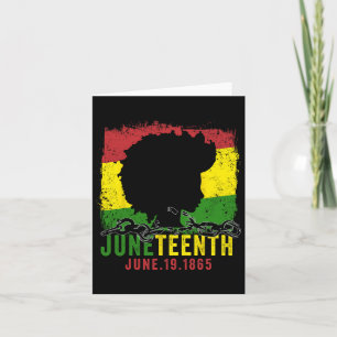 Tarjeta Mujeres de Juneteenth 1865 19 de junio Afro Chica