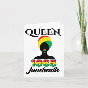 Tarjeta Mujeres de Juneteenth Reina Chicas Afro Melanina M
