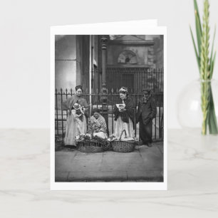 Tarjeta Mujeres de la flor del jardín de Covent, a partir