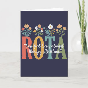 Tarjeta mujeres divertidas florales COTA Terapeuta Ocupaci