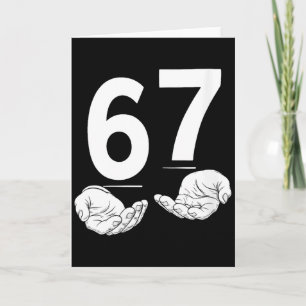 Tarjeta Mujeres Divertido Seis Siete 6 7 Meme Gen Alfa jer