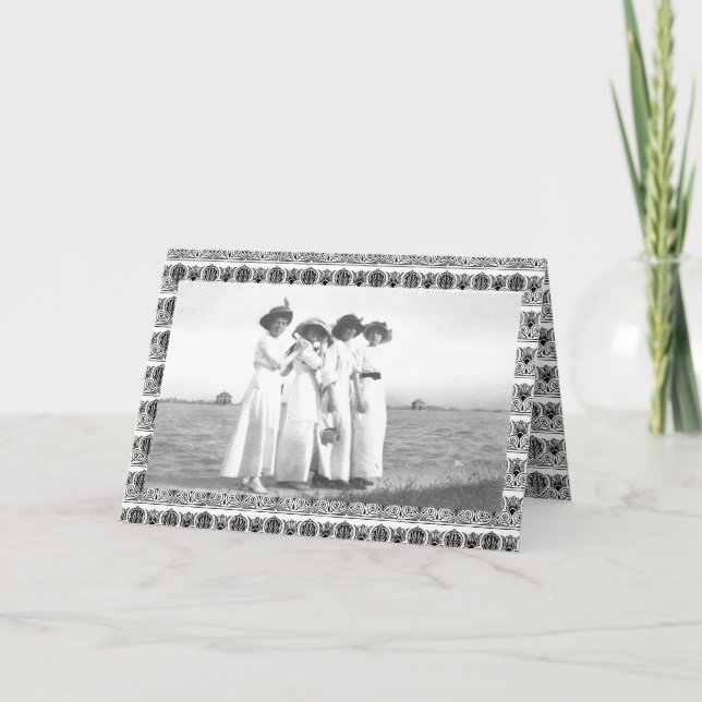 Tarjeta Mujeres eduardianas vintage (Anverso)