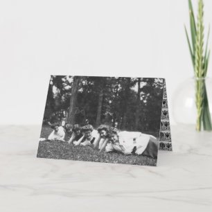 Tarjeta Mujeres eduardianas vintage