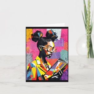 Tarjeta Mujeres educadas de historia negra geométrica leye